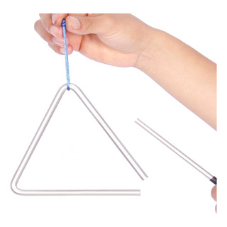 Triangulo Musical De Aluminio Satinado - Infantil Mini 14 Cm Triangulo Musical De Aluminio Satinado - Infantil Mini 14 Cm