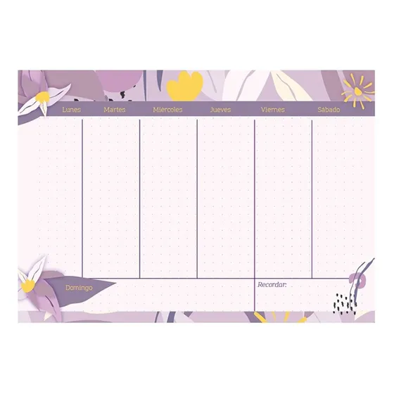 Semanario Planner Anotador Semana Block Organizador - Talbot