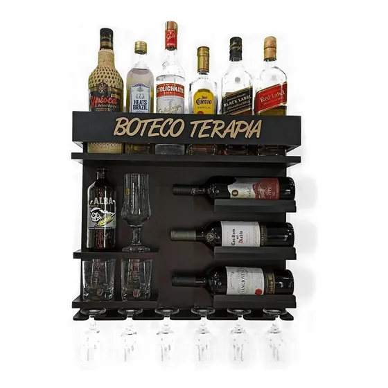 Barzinho De Parede Para Sala Adega Vinho Boteco Terapia Pr