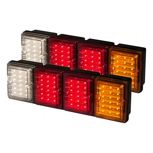 Juego X2 Faros Traseros 72 Leds Electrónicos Baiml 1600e