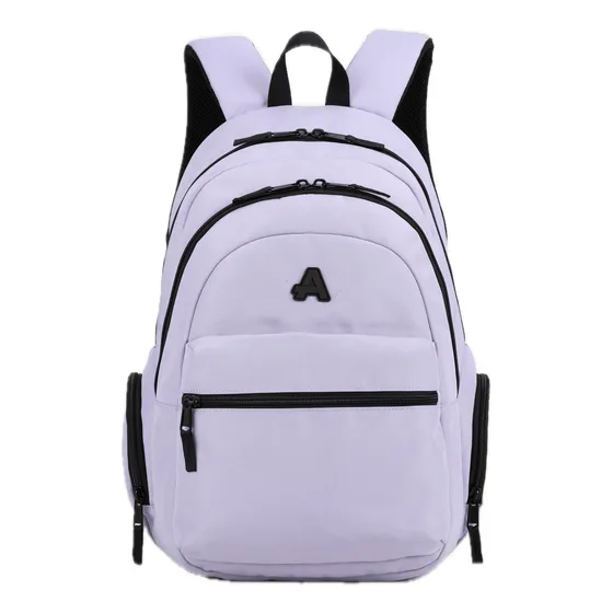 Mochila Estudiante Liceal Escolar Adulto Aoking Xn2619 Color Violeta Diseño de la tela Lisa
