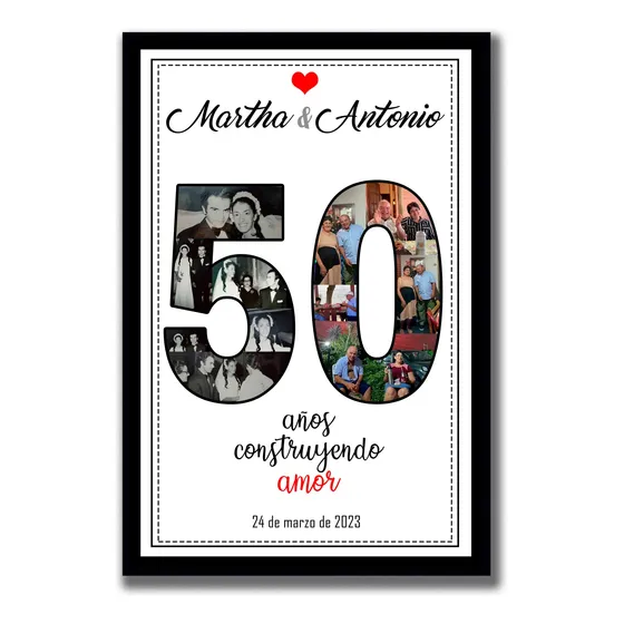 Collage Para Aniversarios De Boda Y Cumpleaños Mural Pvc
