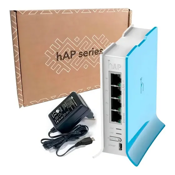 Access point interior MikroTik RouterBOARD hAP lite RB941-2nD-TC azul\u002Fblanco | Cuotas sin interés