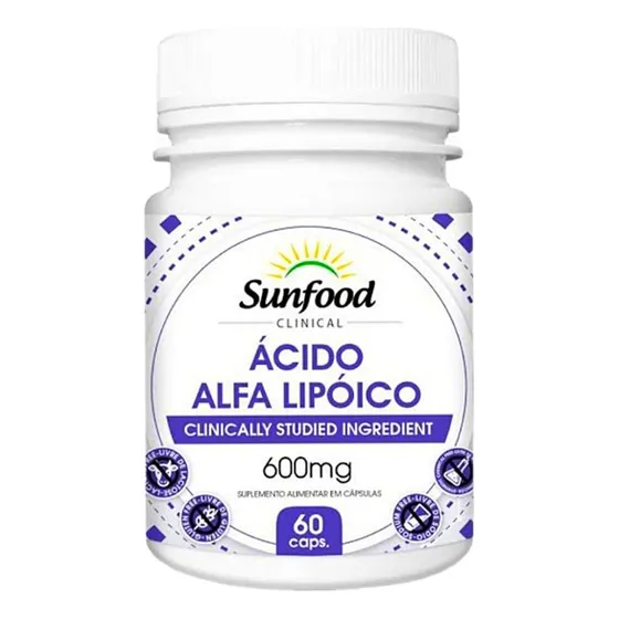 Ácido Alfa Lipoico 600mg (60 Cápsulas) Sunfood 