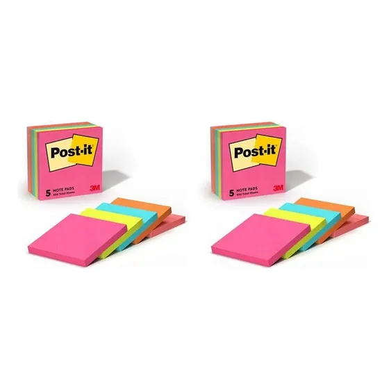 Notas Adhesivas, 3 X 3 Pulgadas, Neon Collection, 5 (paquete