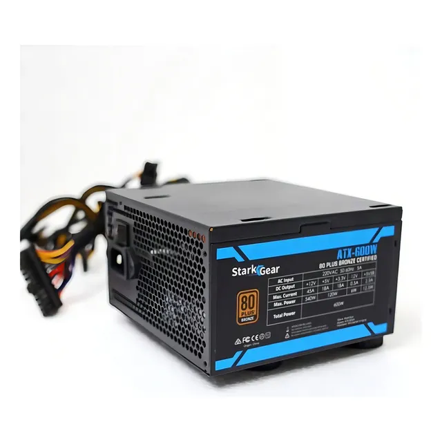 Fuente de Poder Starkgear SGATX600W80P 600W ATX certificación 80 plus bronze