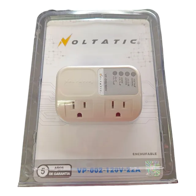 Protector De Voltaje Doble Enchufable 120v Marca Voltatic