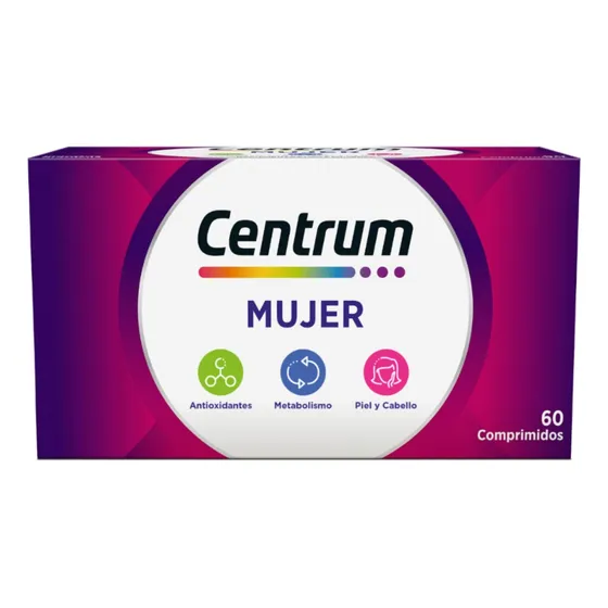 Centrum Mujer Multivitamínico Multimineral  X 60 Comp