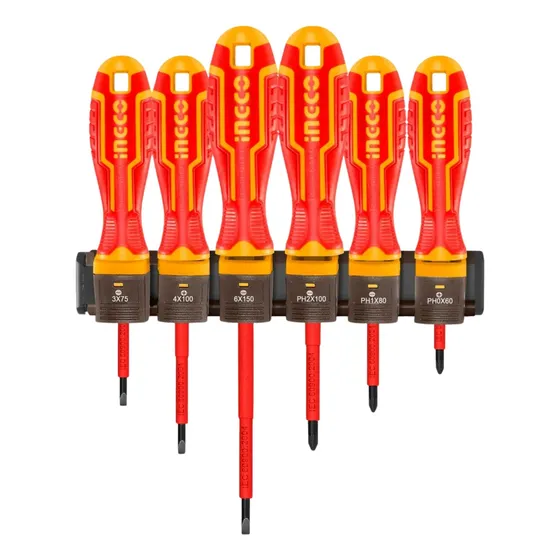 Set Destornilladores Electricos Aislado 6pcs Ingco Hkisd0608