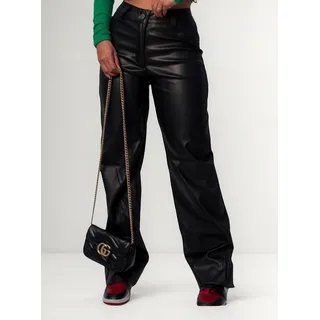 Calça Couro Fake Feminina Pantalona Wide Leg Premium Luxo Calça Couro Fake Feminina Pantalona Wide Leg Premium Luxo