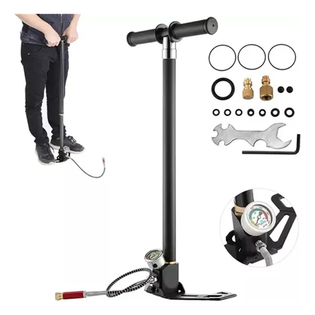 Bombín De Mano Pcp Comander 4 Etapas Alta Presión 4500 Psi