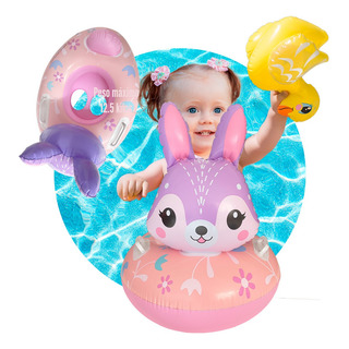 Inflable Conejo Rosa Salvavidas Alberc Flotador Asiento Bebé Inflable Conejo Rosa Salvavidas Alberc Flotador Asiento Bebé