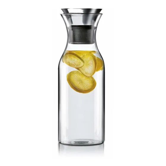 35 oz Jarra Vidrio Antigoteo Tapa Silicona Acero Agua Te