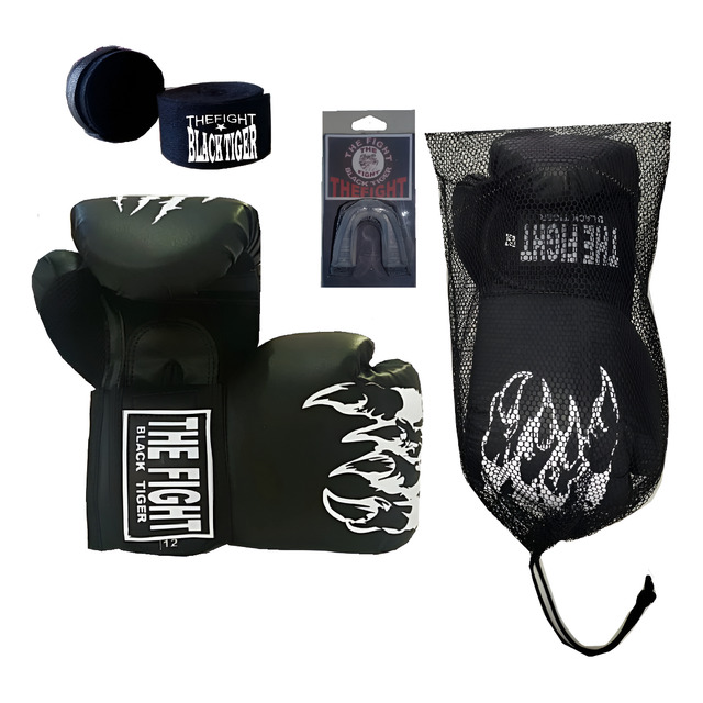  Luva Boxe Muay Thai+bandagem+ Bucal