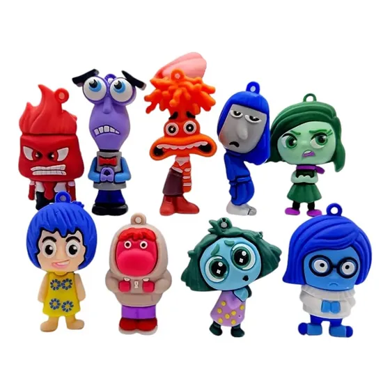 Set De 9 Figuras Inside Out 2 - Muñecos Intensamente