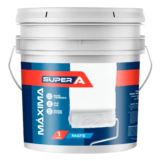 Pintura Caucho Maxima Azul Cata  Ext/int Cuñete 4/1 Super A
