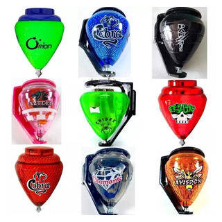 Pack 9 Trompos Profesionales Cometa Cobra Diamante Spider Pack 9 Trompos Profesionales Cometa Cobra Diamante Spider