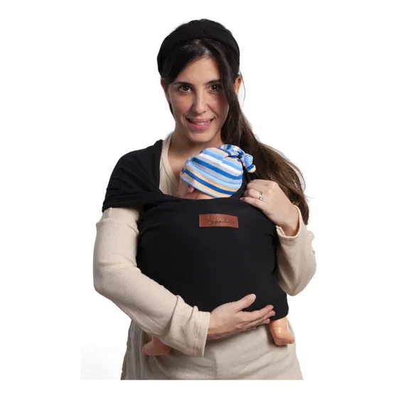 Fular Elastico Portabebe Ergonomico Talle Universal Color Gris Oscuro Talle Unico