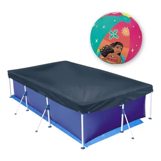 Kit Piscina Premium 3700 L + Capa E Forro + Bola Princesa Kit Piscina Premium 3700 L + Capa E Forro + Bola Princesa