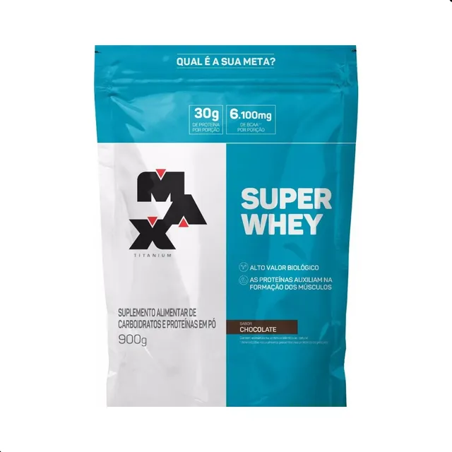 Super Whey Protein Refil 900g Chocolate Max Titanium