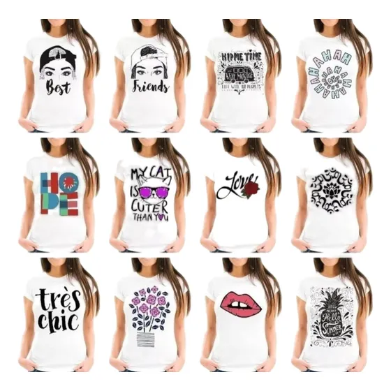 160 Diseños Vectores De Poleras Dama Sublimación Serigrafía 