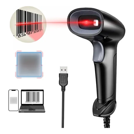 Leitor De Codigo De Barras 1d 2d Qr Code Usb Com Suporte