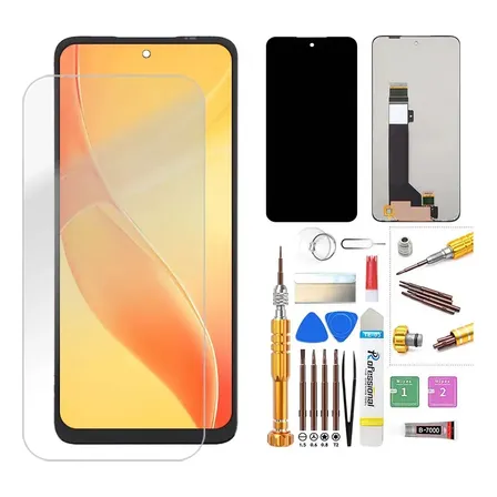 Tela Frontal Display Lcd Touch Compatível Moto G53/g13/g23/g34 Xt2333-1 Xt2335-2 Xt2363-3 Xt2363-2 Qualitela Preto