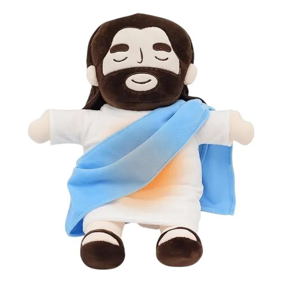 Jesus Que Respira Con Luz Sonido Real Peluche Apego Efecto