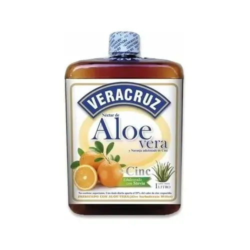 Aloe Vera Bebible Veracruz 1L Vitamina C Sabor Naranja Libre Gluten