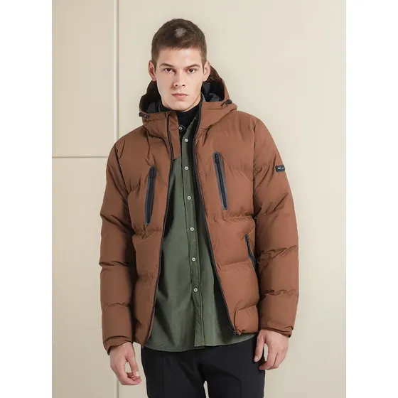 Camperas Infladas Hombre Parka Abrigada Con Capucha