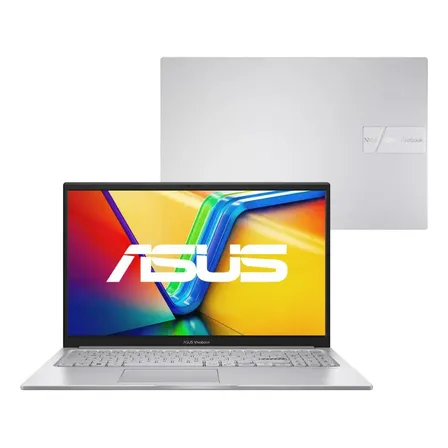Notebook Asus Vivobook 15, Intel Core I5 1334u 1,3 Ghz, 8gb Ram, 256gb Ssd, Keepos Linux, Tela 15,6 Fhd, Cool Silver - X1504va-nj1739 Prateado