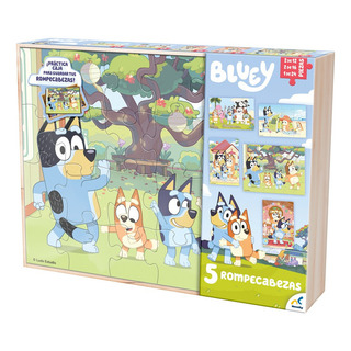 N Rompecabezas Bluey 5 En 1 Caja De Madera Novelty N Rompecabezas Bluey 5 En 1 Caja De Madera Novelty