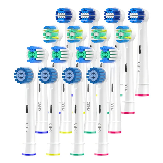 Khbd Cabezales De Cepillo De Dientes De Repuesto Compatibles Con Oral B Braun Cepillos De Dientes Eléctricos, Cabezales De Cepillo Para Oral B Pro 1000 7000 1500, Smart Genius 8000 Vitality-16 Piezas