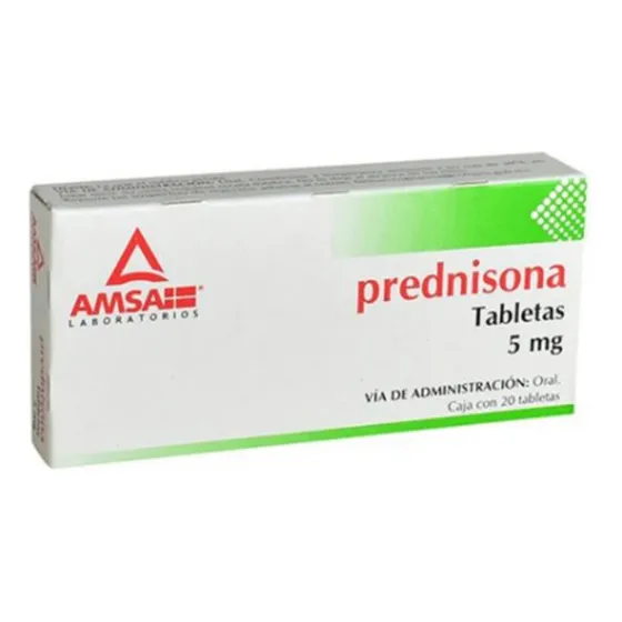 Prednisona Tabletas 5 Mg, 20 Tabletas