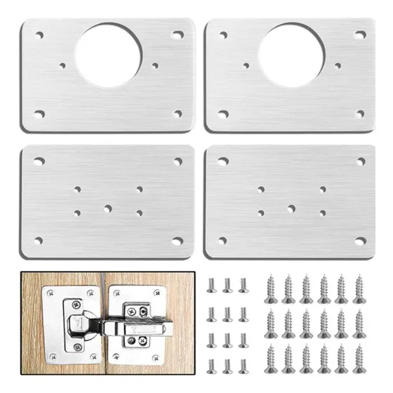 Set 12 Placa Reparadora De Bisagra Puerta Mueble 35mm