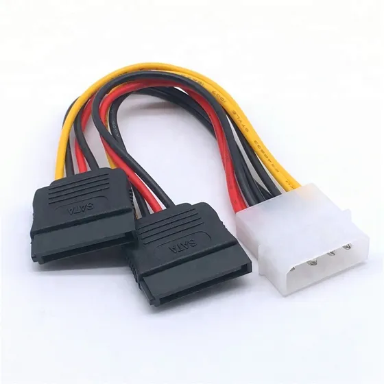 Cabo Adaptador Força Sata Duplo Fonte Hd Ssd Dvd