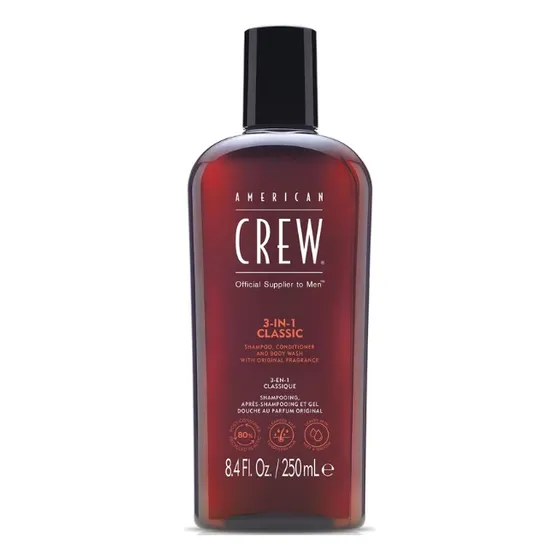American Crew 3 En 1 Classic 250 Ml Shampoo Acond Y Gel