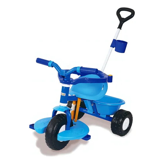 Triciclo Go! Azul Con Barra Arrastre Rondi. 3020