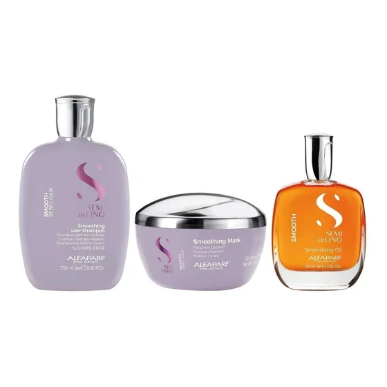 Shampoo Mascarilla Sérum Cabello Rebelde Alfaparf Smoothing