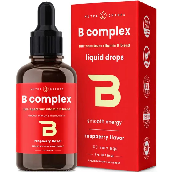Suplemento Líquido De Complejo De Vitamina B Nutrachamp, 60