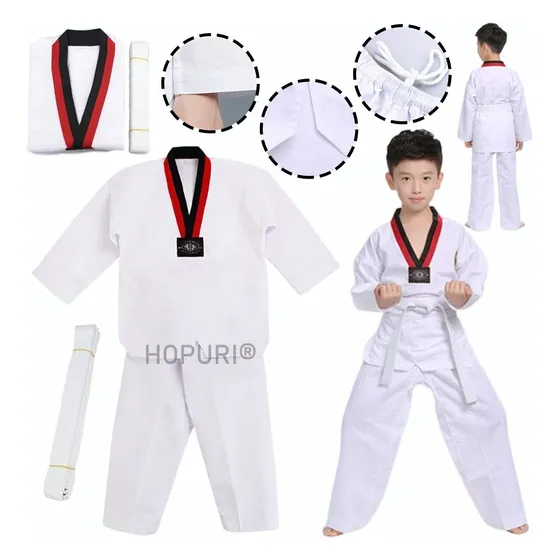Algodon Traje Taekwondo Uniforme Taekwondo Infantil Karate