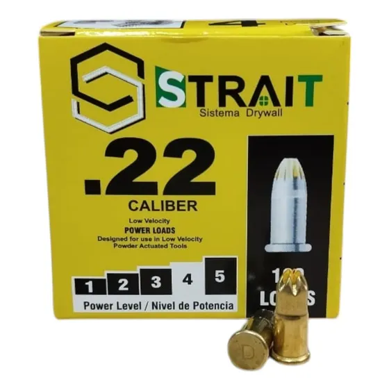Fulminante Carga Strait Calibre 22 Nivel 4 Amarillo X 100und
