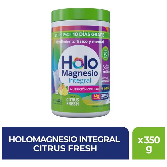 Holomagnesio Integral En Polvo Sabor Citrus X 350grs