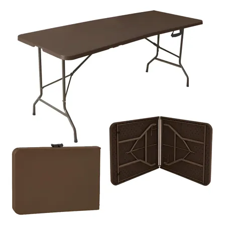 Mesa Dobrável Vira Maleta Com Alça Portátil 1.80m Para Camping Pesca Jardim Área Externa…