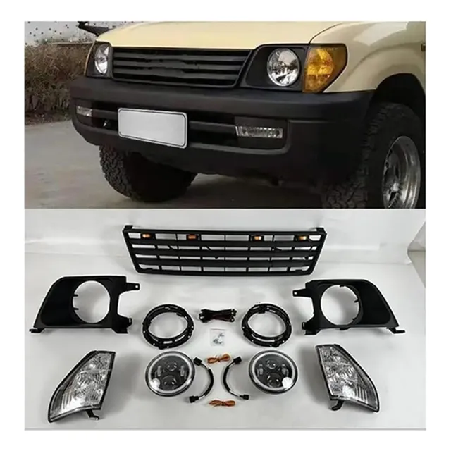 Kit Faros Led + Parrilla Trd Toyota Meru Off Road