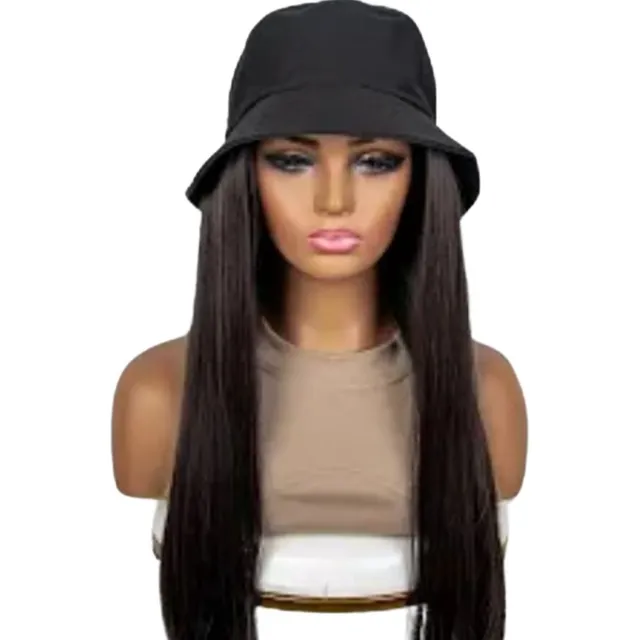 Peluca Largo Castaño Rubio Y Negro Con Gorra Envío A Provinc