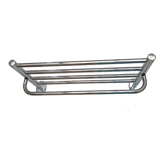 Repisa De Pared Para Baños Con Toallero Cromado Aqua Nova