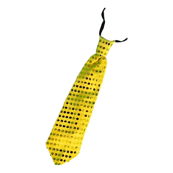 Corbata  Para Cotillón Con Brillos Y Elástico 40 Cm De Largo
