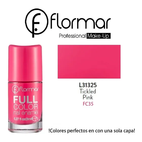 Stanhome Flormar Full Color Nail Enamel Esmalte Para Uña 8 M Color FC35 TICKLED PINK | Cuotas sin interés