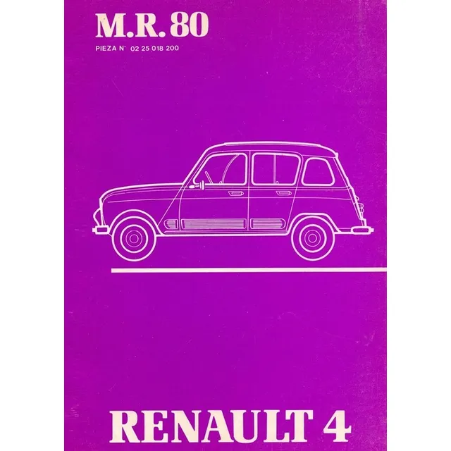 Manual Taller Reparación Servicio Renault 4